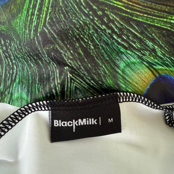 Blackmilk - Peacock Feather Skater Dress, Size Medium - Picture 2 of 3